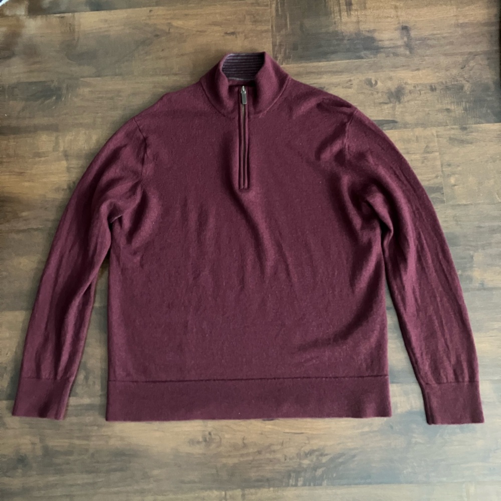 UnTuckIt Belguardo Merino Wool 1/4 Zip Merino Wool Sweater.  Size XL